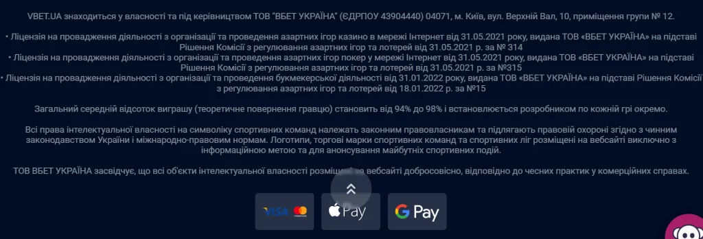 Інформація про ліцензію 