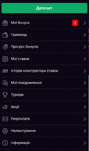 Приложение казино Вбет на Андроид 13 Розділи особистого кабінету