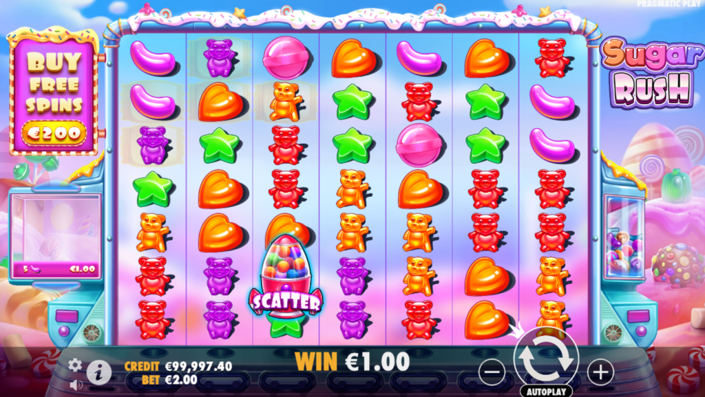 Слот Sugar Rush зовнішній вигляд
