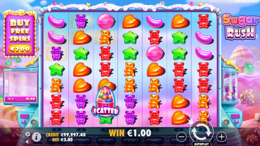 Слот Sugar Rush зовнішній вигляд