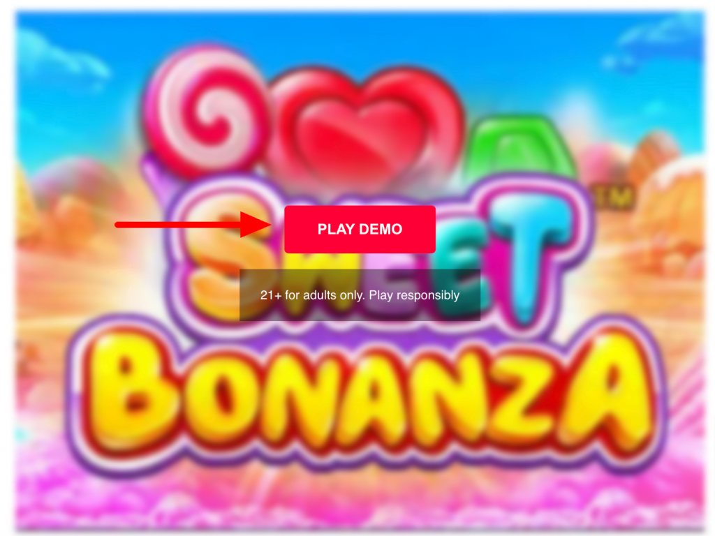 Як почати демо гру у слоті Sweet Bonanza